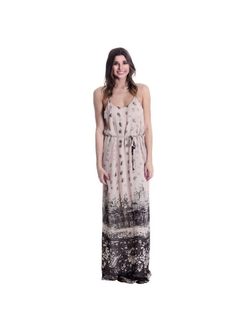 Brand new Chaser Silk Drawstring Slit Skirt Maxi Dress L